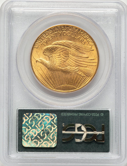 1908 $20 NO MOTTO CAC Green Label Saint-Gaudens Double Eagle PCGS MS63