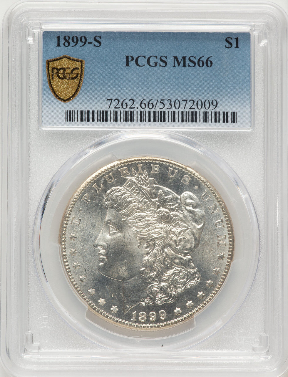 1899-S Blue Gradient Morgan Dollar PCGS MS66
