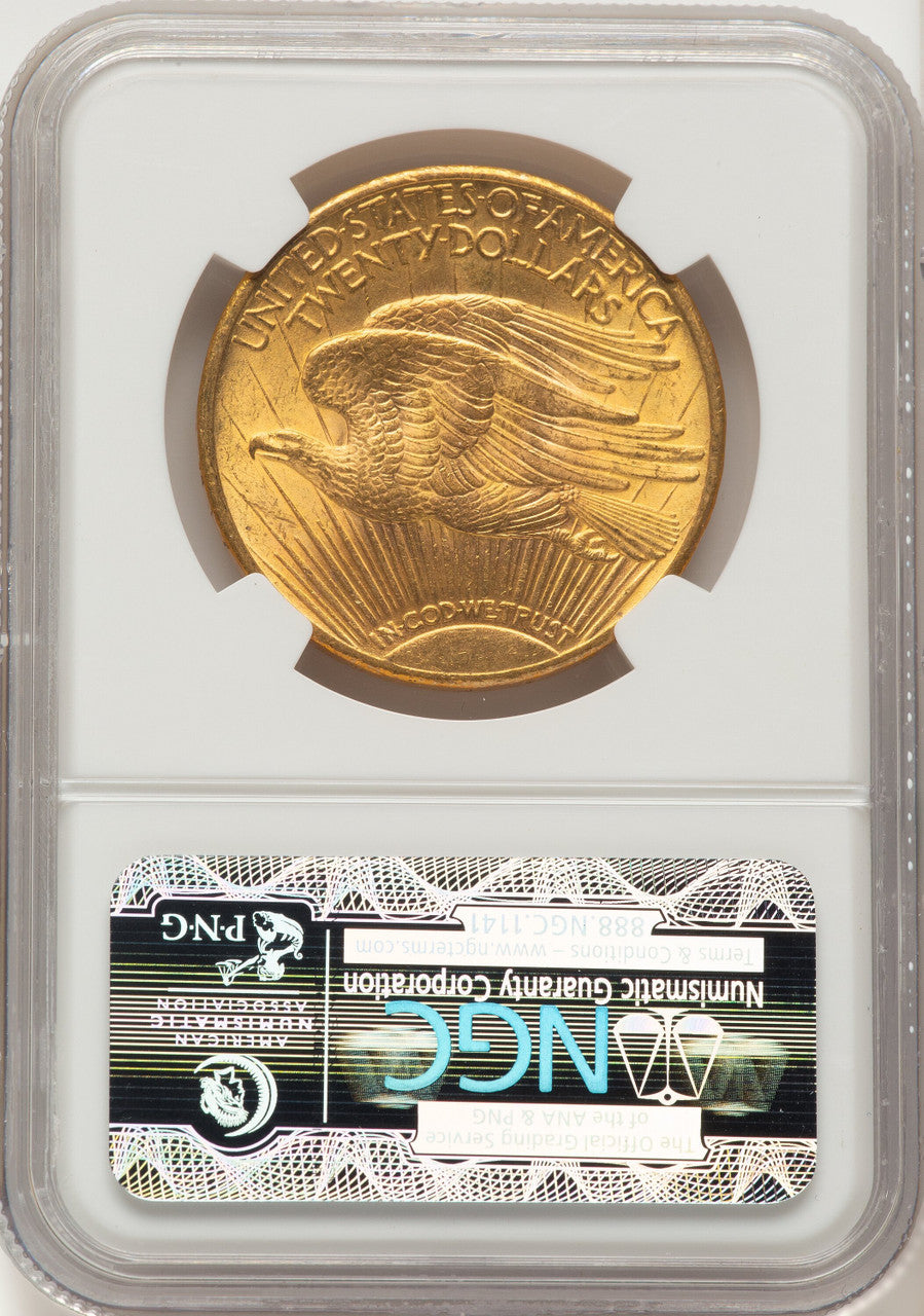 1924 $20 Saint CAC Brown Label Saint-Gaudens Double Eagle NGC MS64