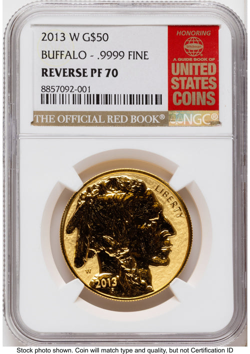 2013-W Reverse Proof Gold Buffalo 1 oz Red Book NGC PF70