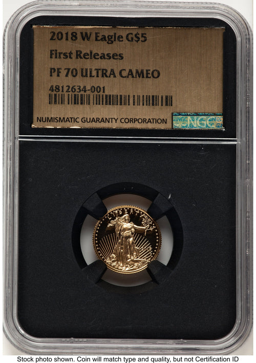 2018-W Proof Gold Eagle 1/10 oz FR Gold Foil NGC PF70