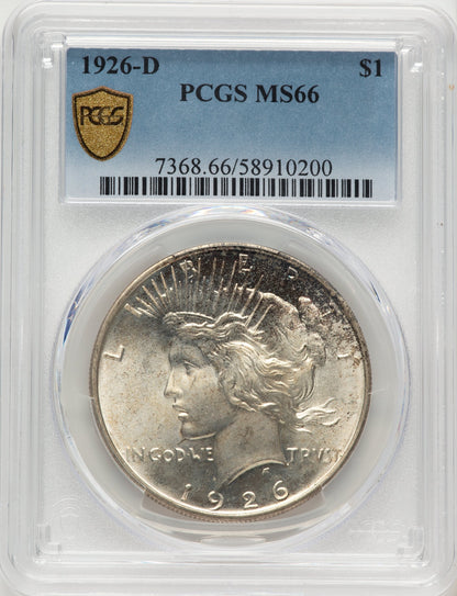 1926-D Peace Dollar PCGS MS66
