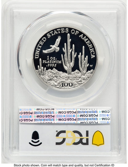 2001-W Proof Platinum Eagle 1 oz Blue Gradient PCGS PR70