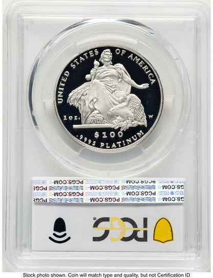 2004-W Proof Platinum Eagle 1 oz Blue Gradient PCGS PR70