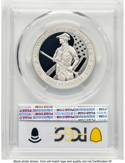 2012-W Proof Platinum Eagle 1 oz Blue Gradient PCGS PR70