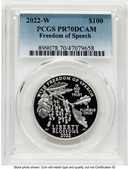 2022-W Proof Platinum Eagle 1 oz Blue Gradient PCGS PR70