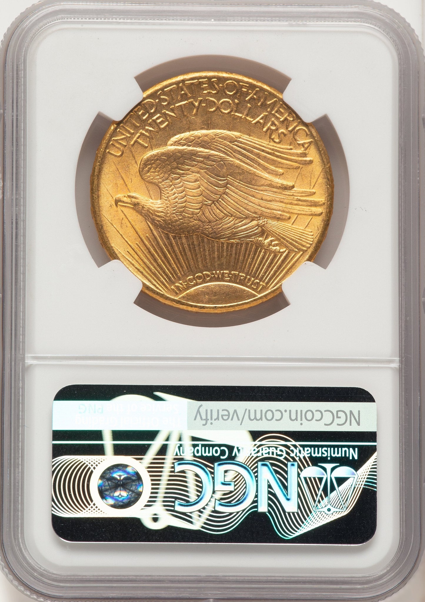 1911-D $20 CAC Saint-Gaudens Double Eagle NGC MS65+