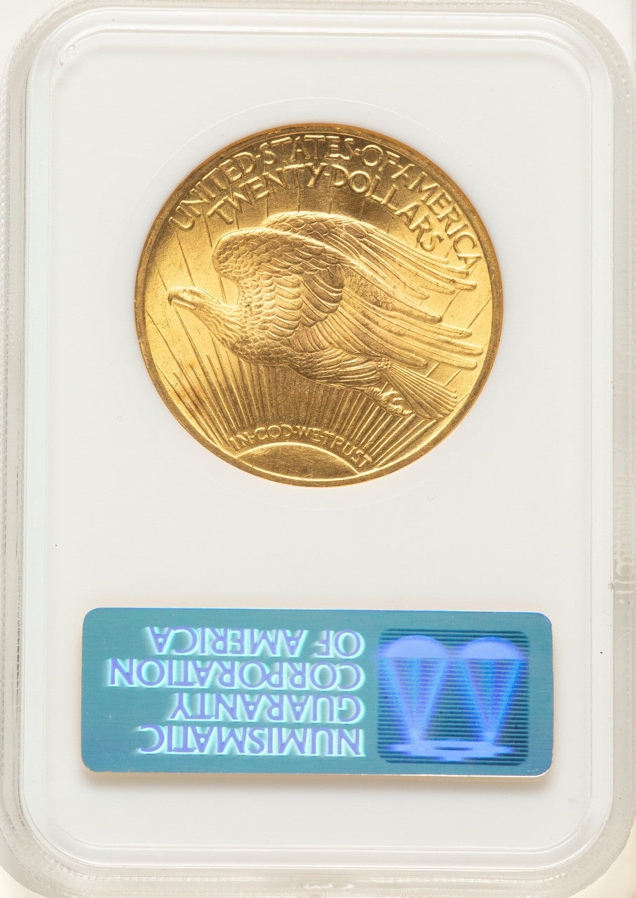 1924 $20 Saint CAC Brown Label Saint-Gaudens Double Eagle NGC MS65