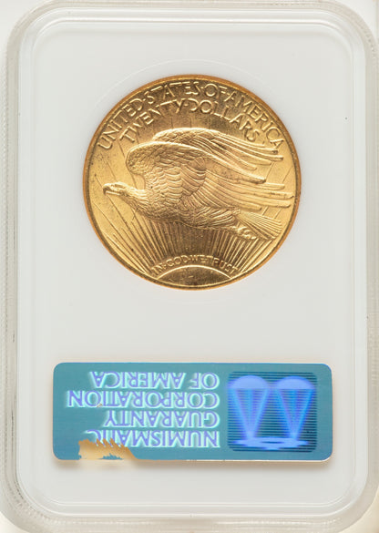 1927 $20 CAC Brown Label Saint-Gaudens Double Eagle NGC MS65