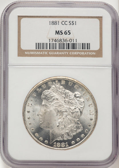 1881-CC Morgan Dollar NGC MS65