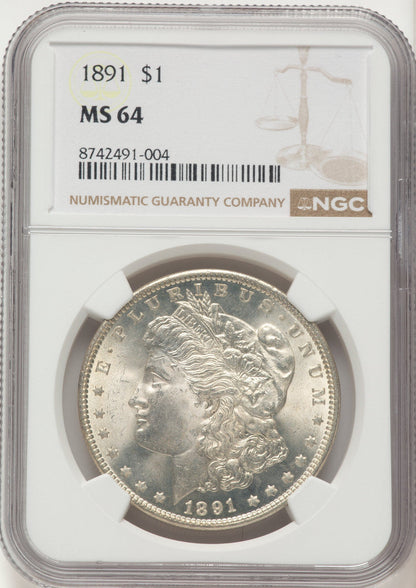 1891 Morgan Dollar NGC MS64