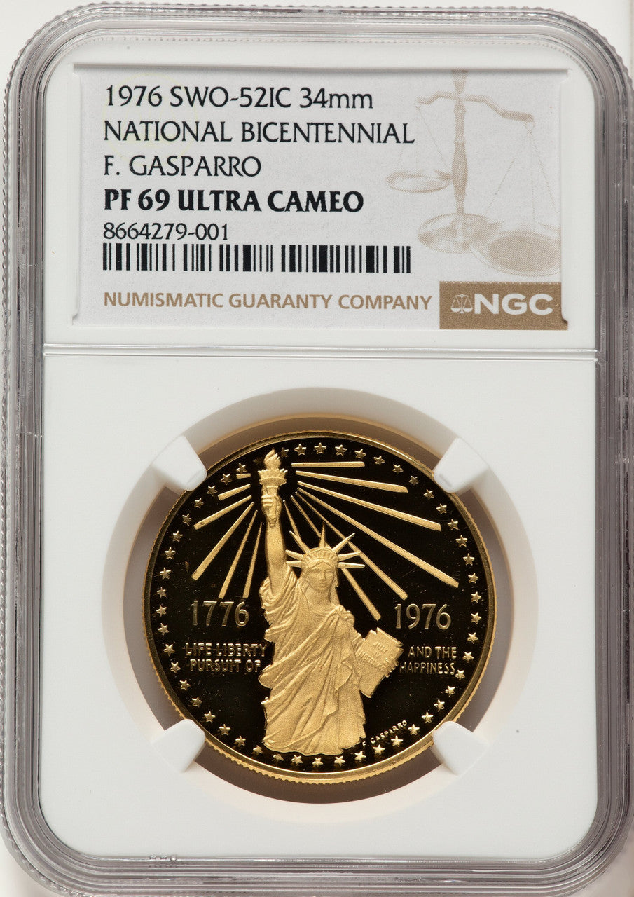 1976 Medal Bicentennial 1oz Gold Medals and Tokens NGC MS69