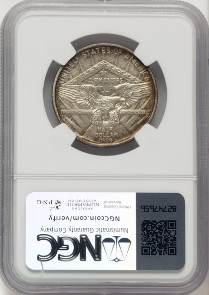 1939 50C Arkansas Commemorative Silver NGC MS67