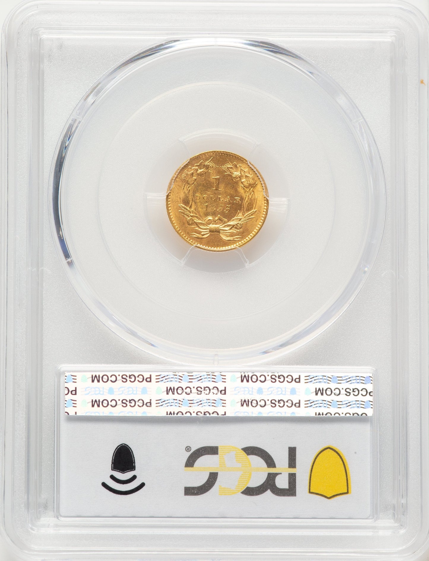 1855 G$1 Type Two Gold Dollar PCGS MS64