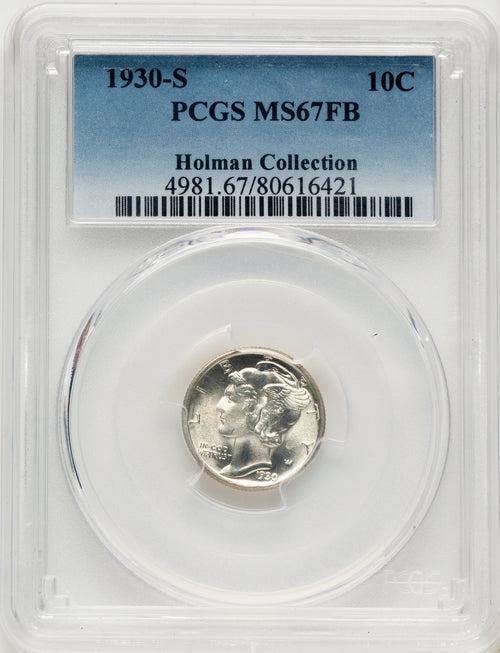 1930-S 10C FB Mercury Dime PCGS MS67