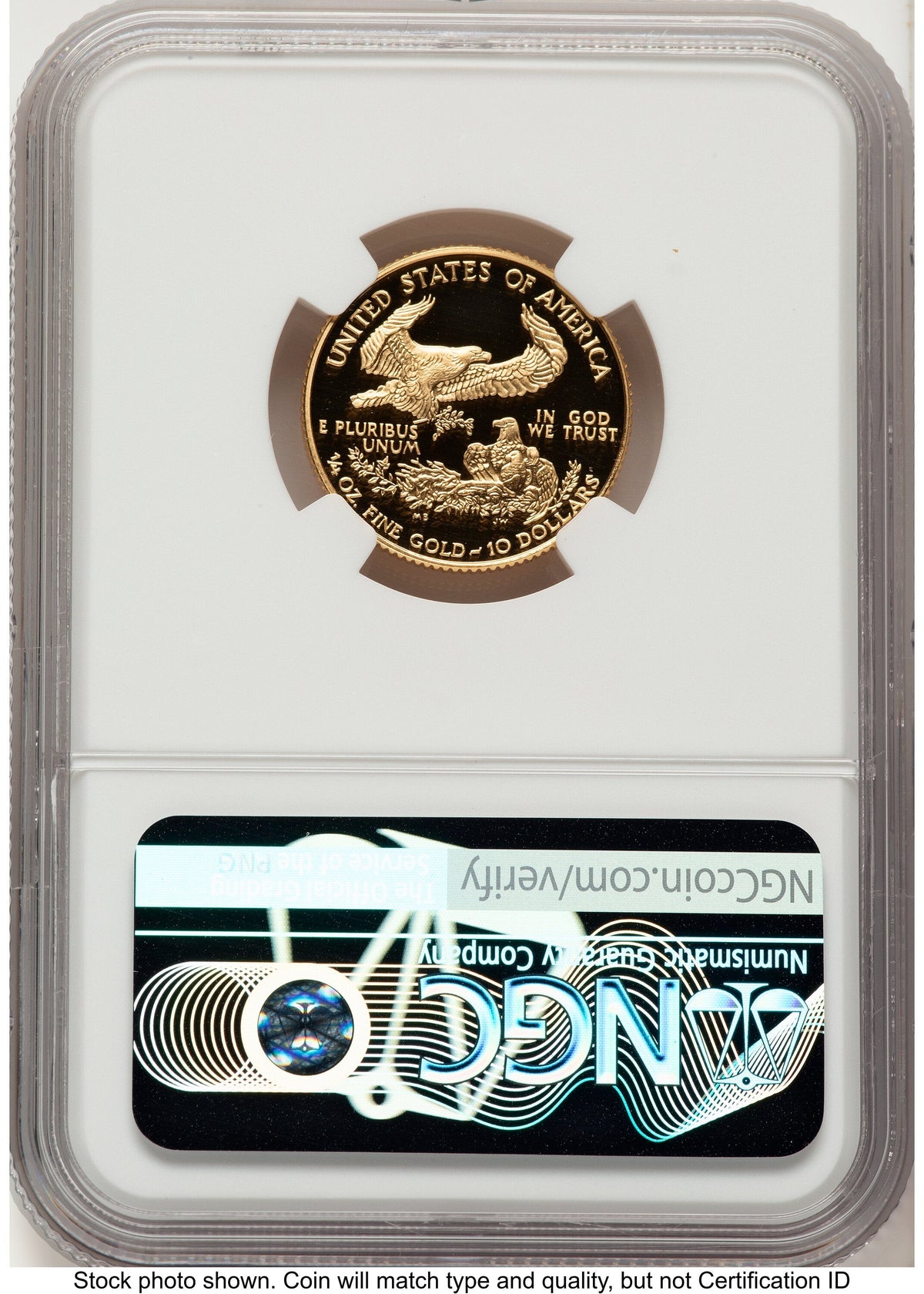 1996-W Proof Gold Eagle 1/4 oz Red Book NGC PF70