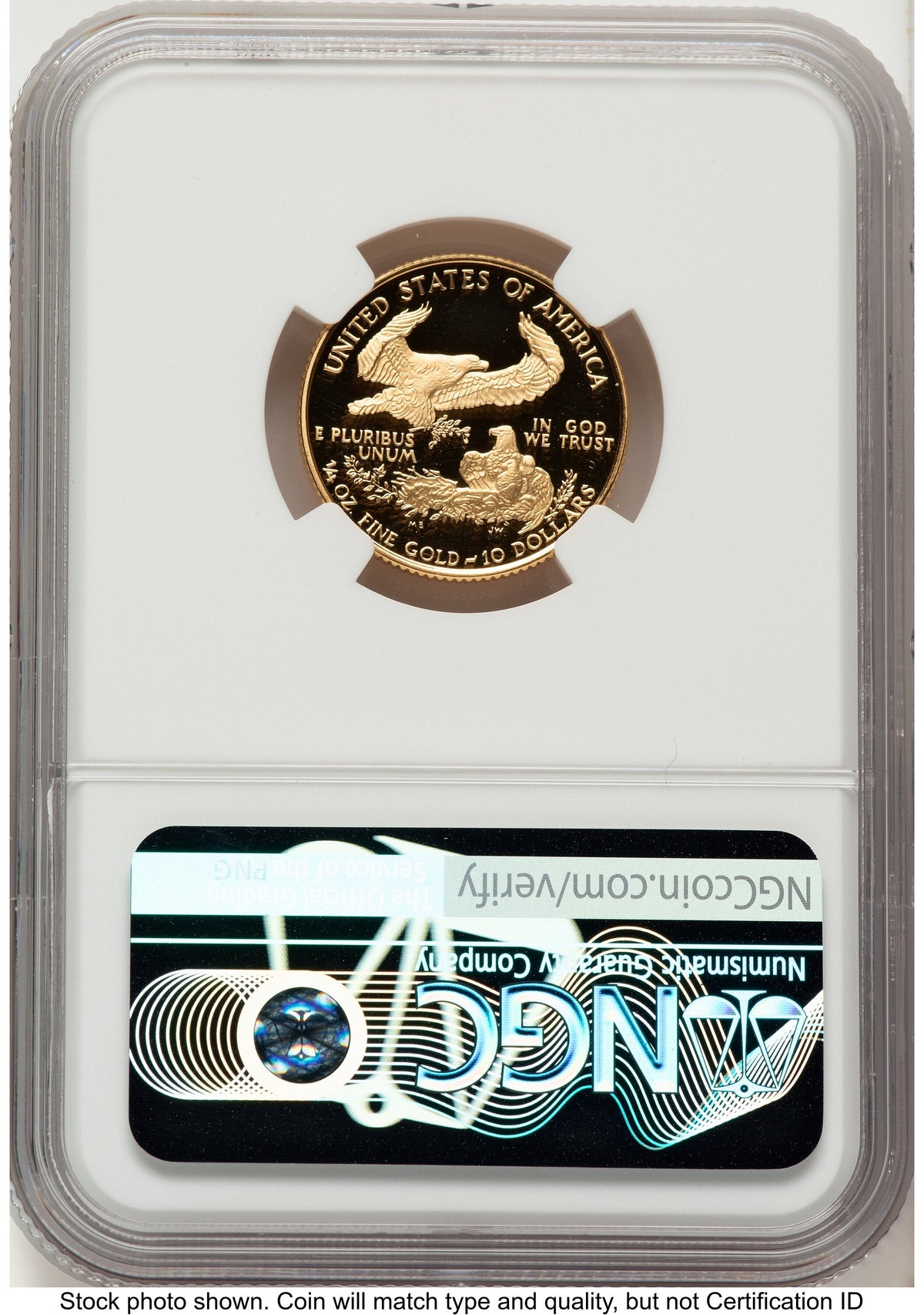 1994-W Proof Gold Eagle 1/4 oz Red Book NGC PF70
