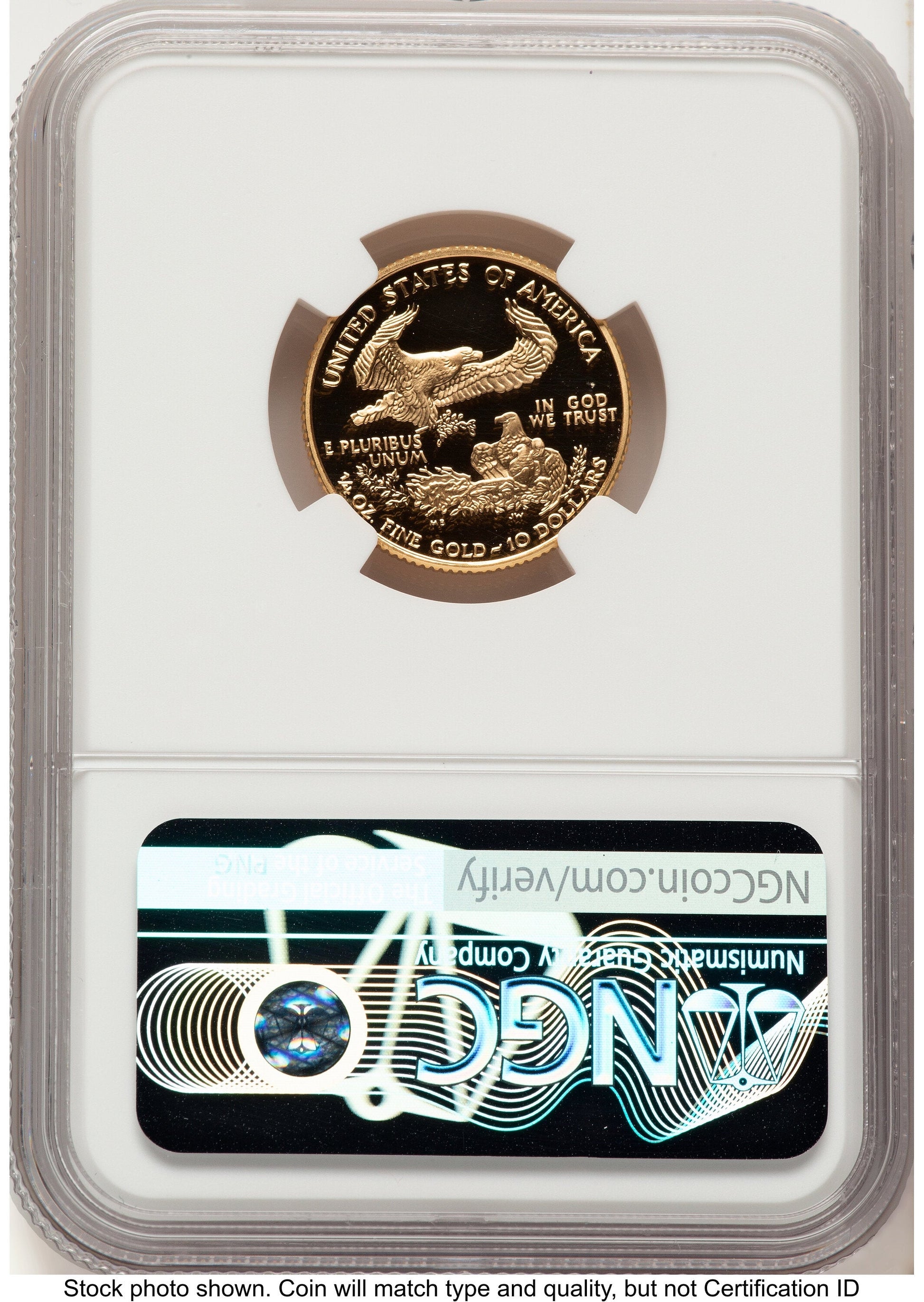 2001-W Proof Gold Eagle 1/4 oz Red Book NGC PF70