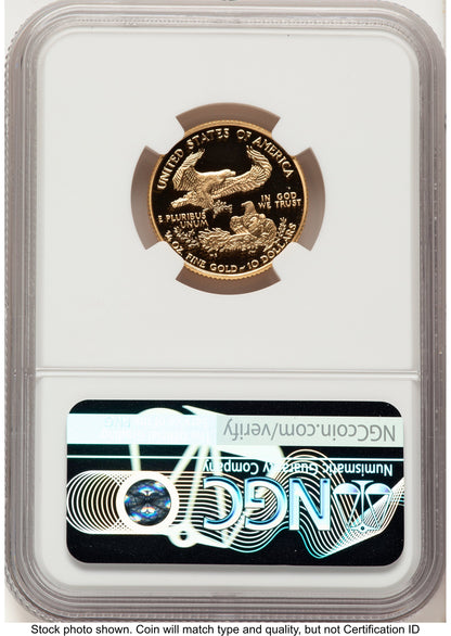 2001-W Proof Gold Eagle 1/4 oz Red Book NGC PF70