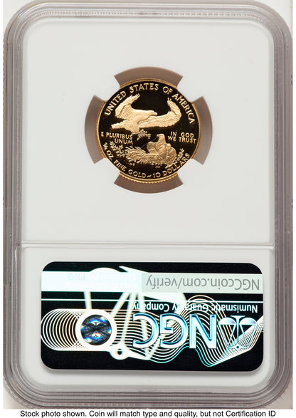 2005-W Proof Gold Eagle 1/4 oz Red Book NGC PF70