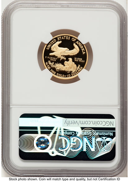 2010-W Proof Gold Eagle 1/4 oz Red Book NGC PF70