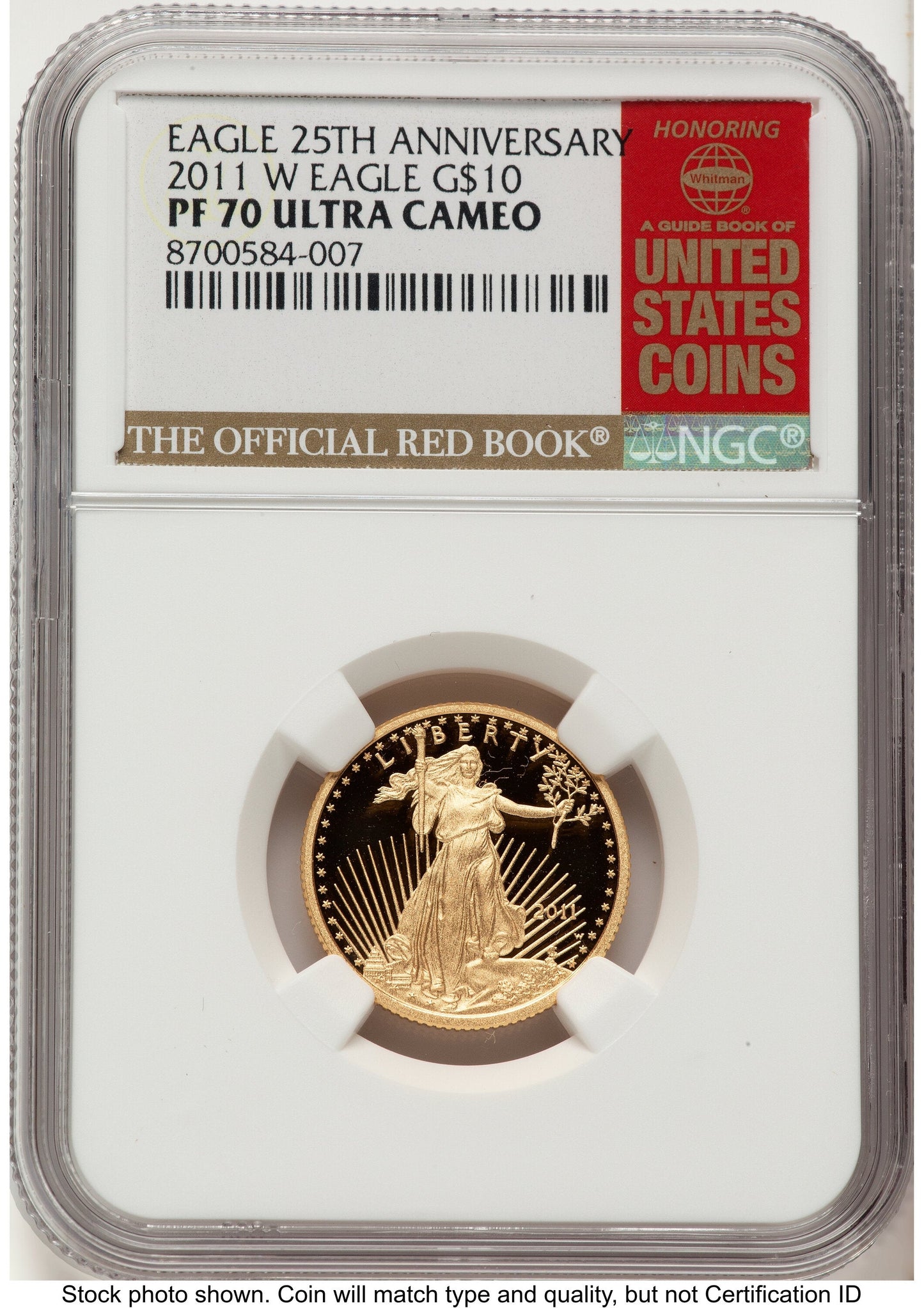 2011-W Proof Gold Eagle 1/4 oz Red Book NGC PF70