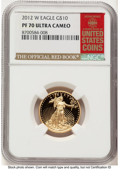 2012-W Proof Gold Eagle 1/4 oz Red Book NGC PF70