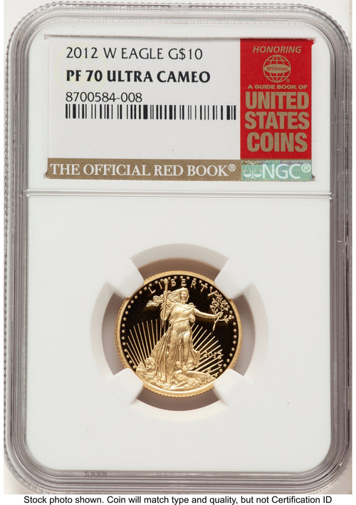 2012-W Proof Gold Eagle 1/4 oz Red Book NGC PF70
