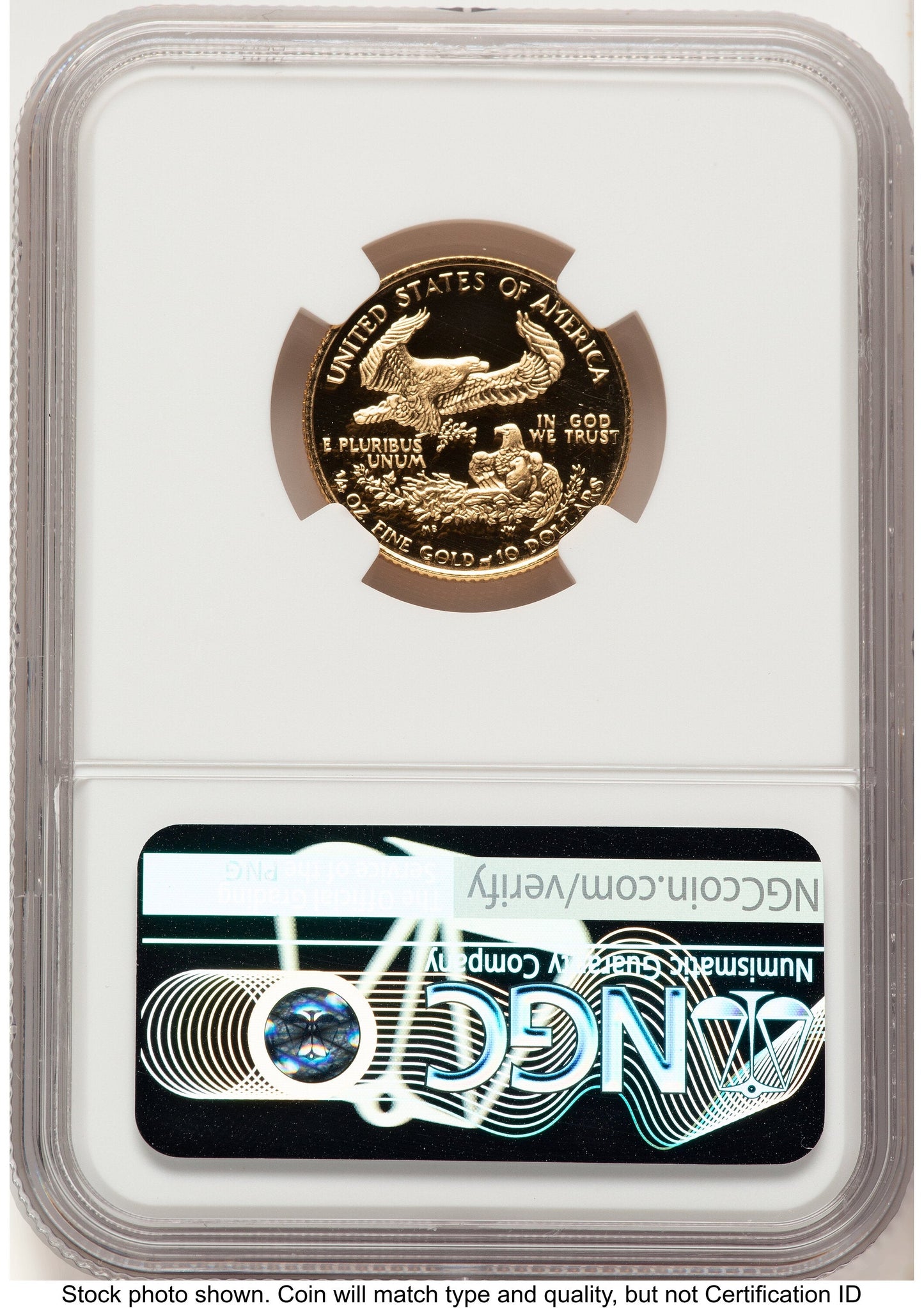 1989-P Proof Gold Eagle 1/4 oz Red Book NGC PF70