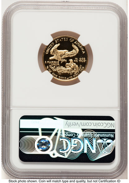 1989-P Proof Gold Eagle 1/4 oz Red Book NGC PF70