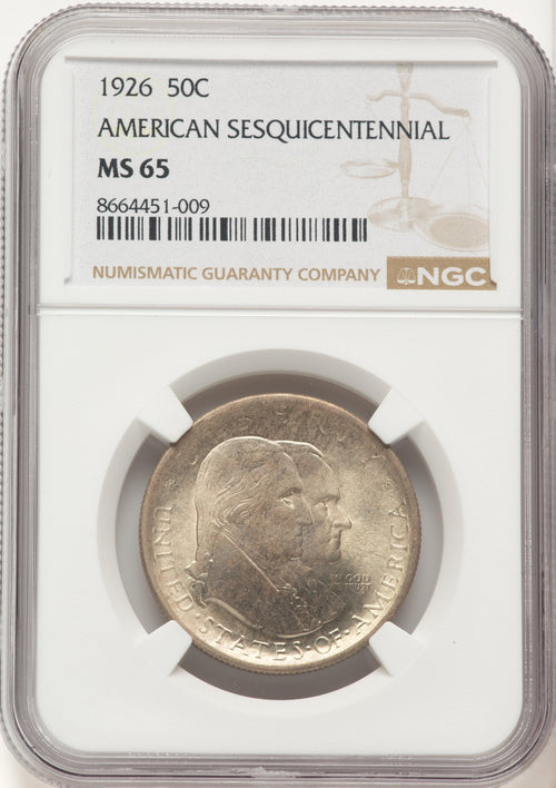1926 50C Sesquicentennial Commemorative Silver NGC MS65