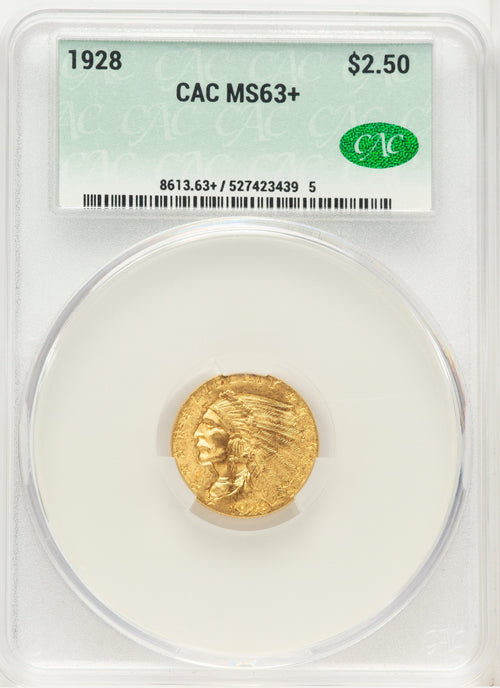 1928 $2.50 CACG Plus Indian Quarter Eagle CACG MS63+