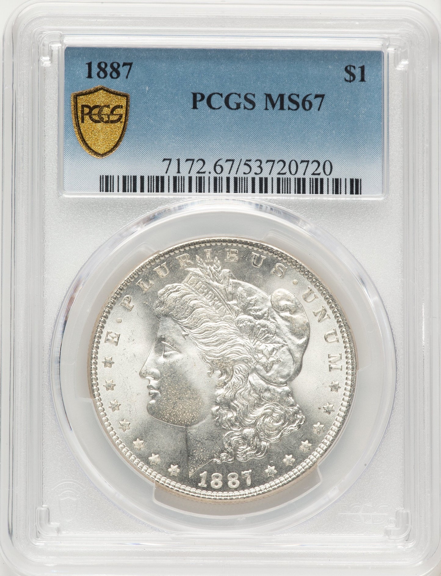 1887 Morgan Dollar PCGS MS67