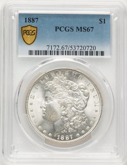 1887 Morgan Dollar PCGS MS67