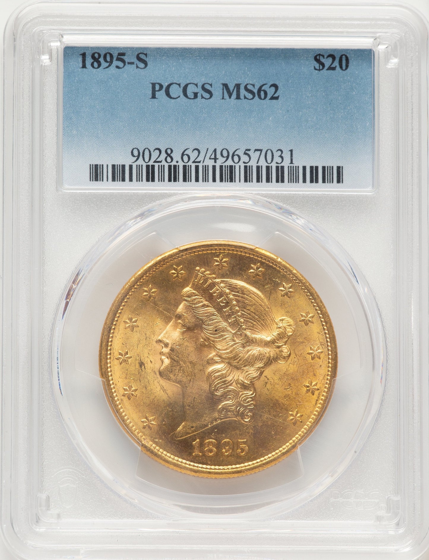 1895-S $20 Liberty Double Eagle PCGS MS62