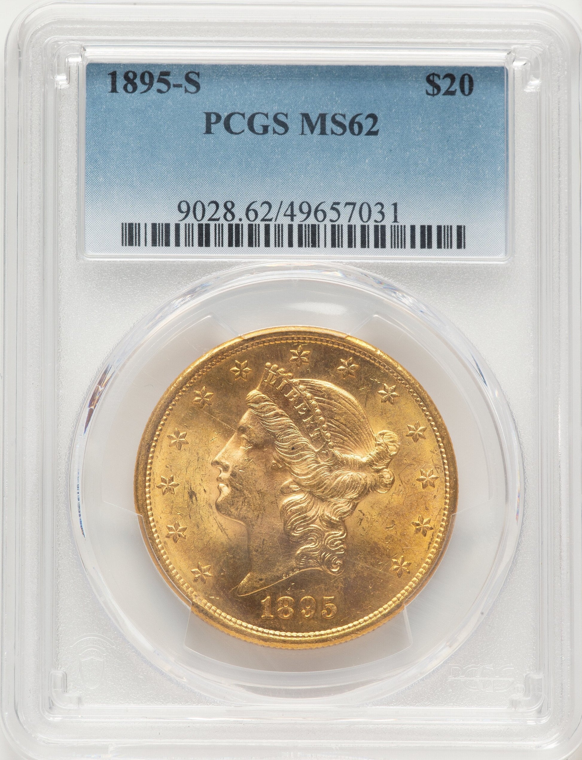 1895-S $20 Liberty Double Eagle PCGS MS62