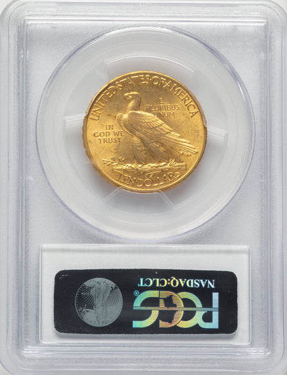 1908 $10 MOTTO Blue Gradient Indian Eagle PCGS MS64