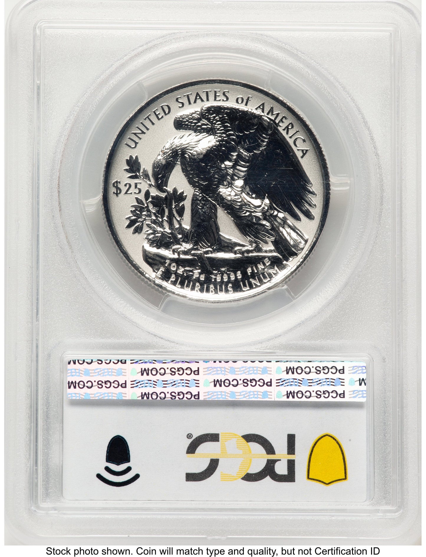 2022-W Palladium Eagle 1 oz REV Blue Gradient PCGS PR70