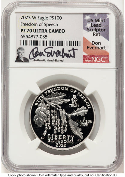 2022-W Proof Platinum Eagle 1 oz Don Everhart NGC PF70