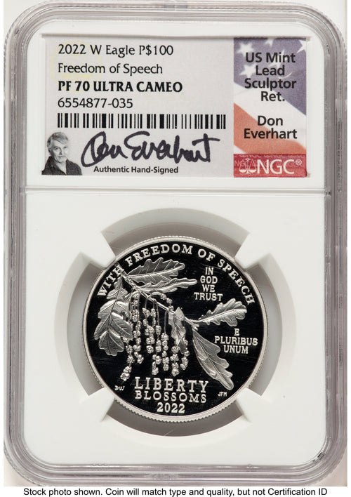 2022-W Proof Platinum Eagle 1 oz Don Everhart NGC PF70