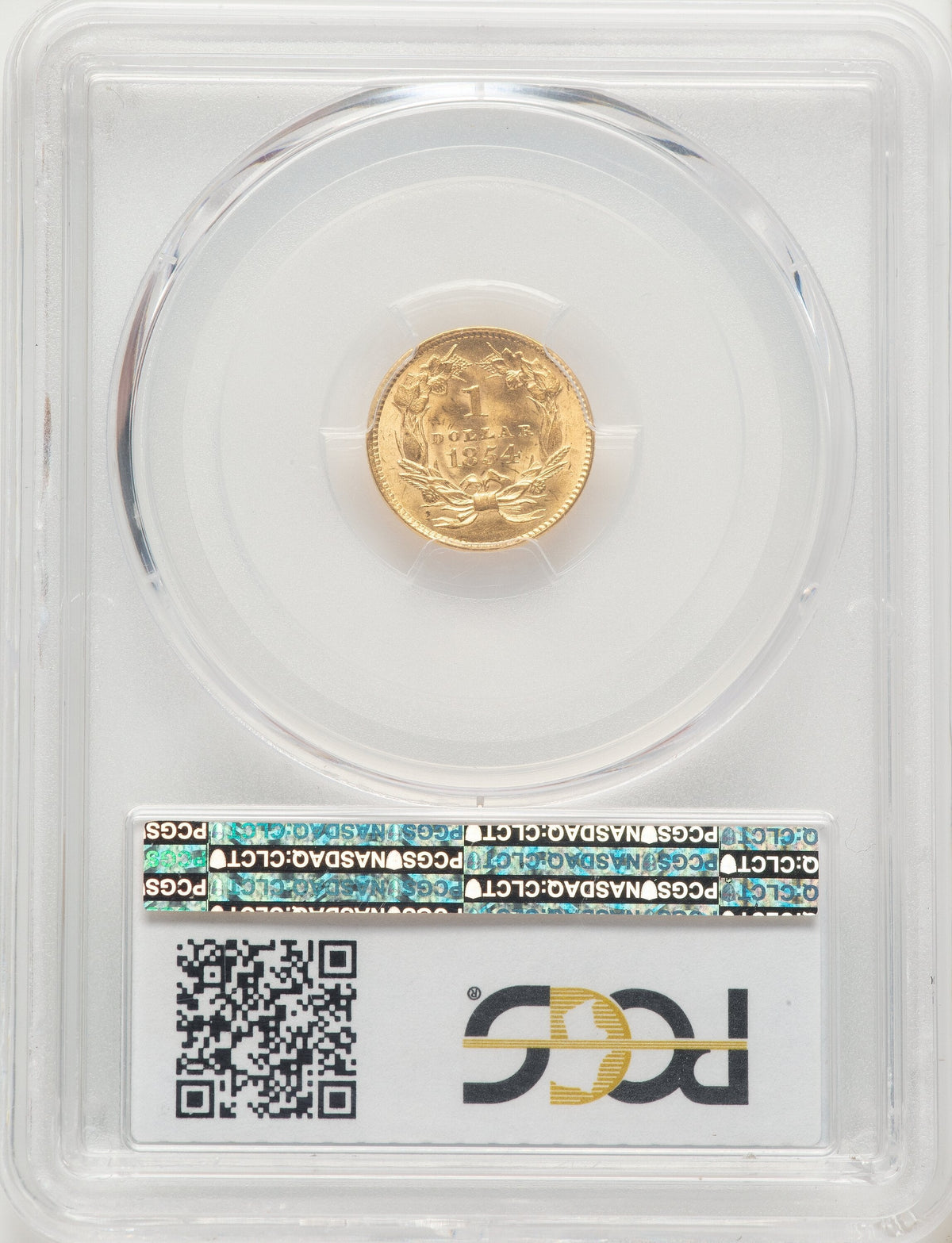 1854 G$1 Type Two Gold Dollar PCGS MS64