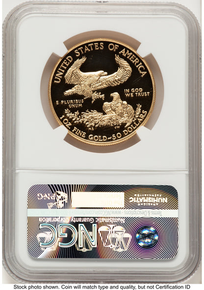2015-W Proof Gold Eagle 1 oz FDI Statue of Liberty Label NGC PF70