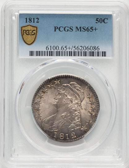 1812 50C Large 8 Bust Half Dollar PCGS MS65+