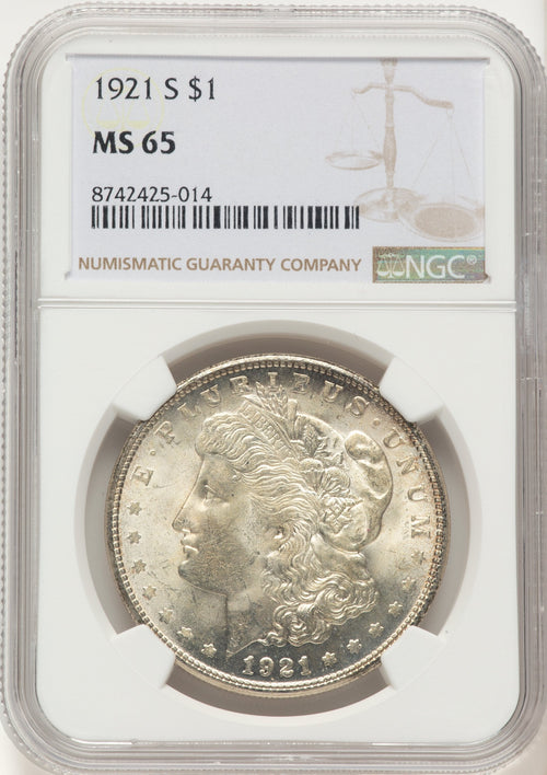 1921-S Morgan Dollar NGC MS65