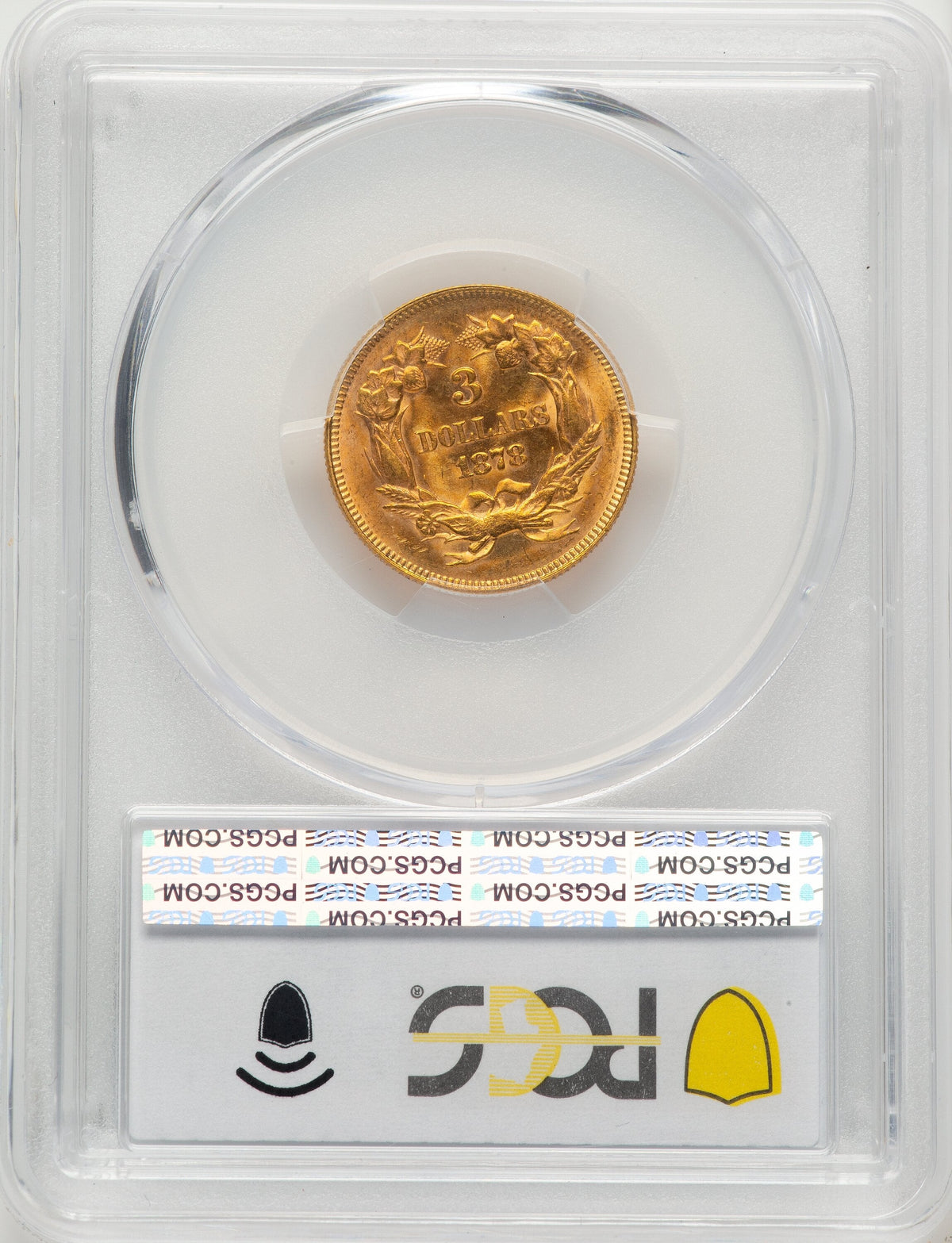 1878 $3 Three Dollar Gold Pieces PCGS MS64