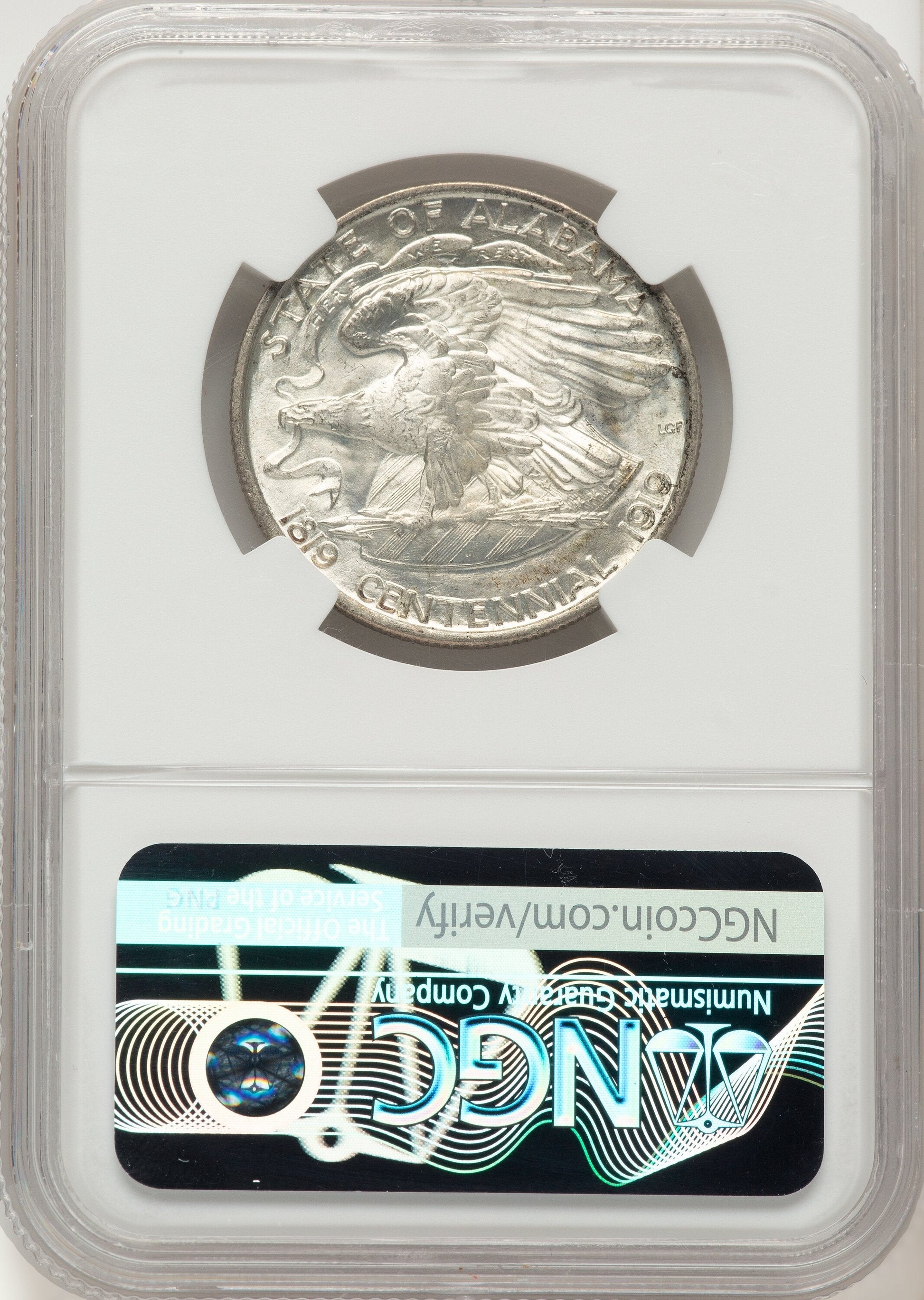 1921 50C Alabama CAC Commemorative Silver NGC MS66+