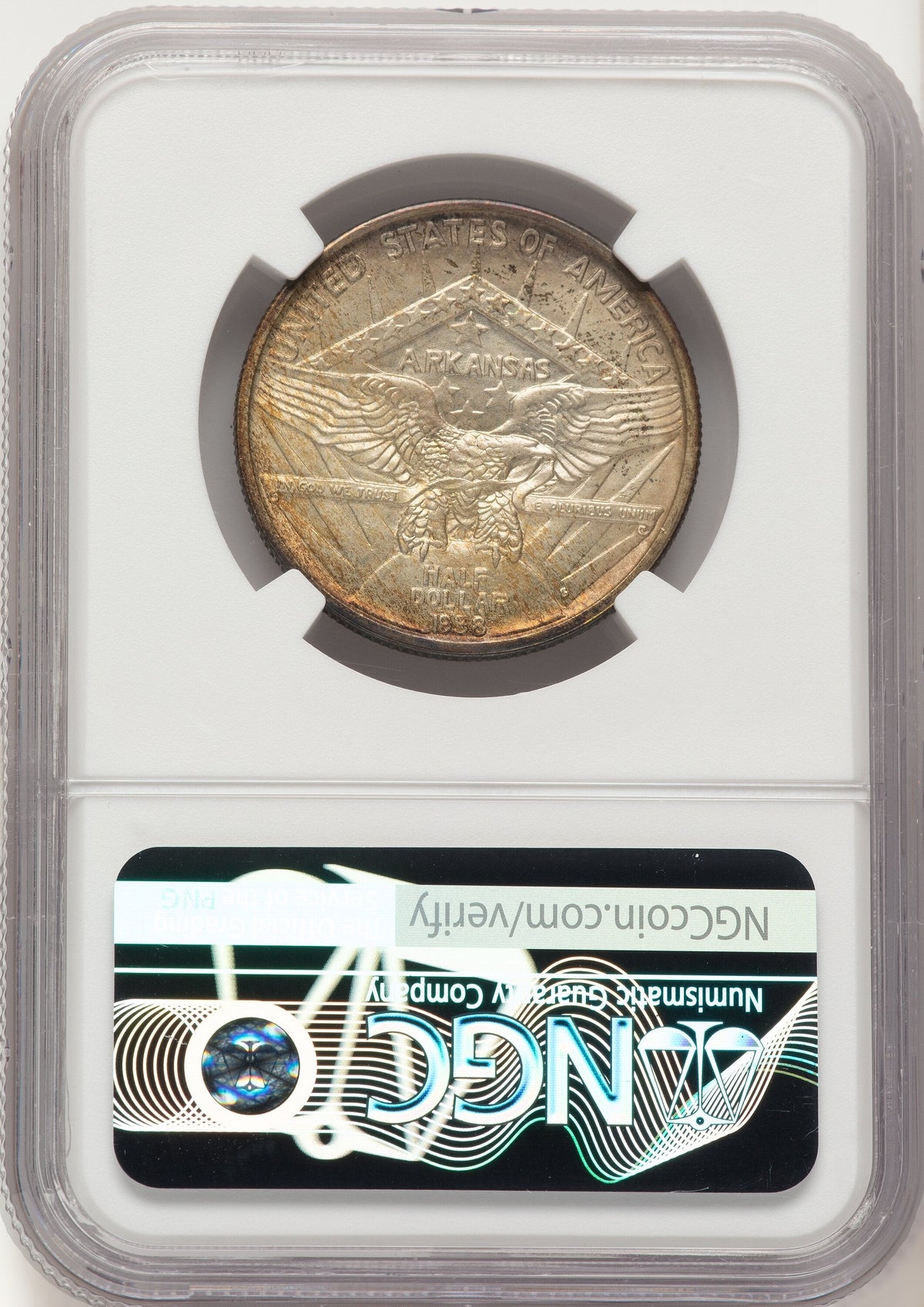 1938-S 50C Arkansas CAC Commemorative Silver NGC MS66+