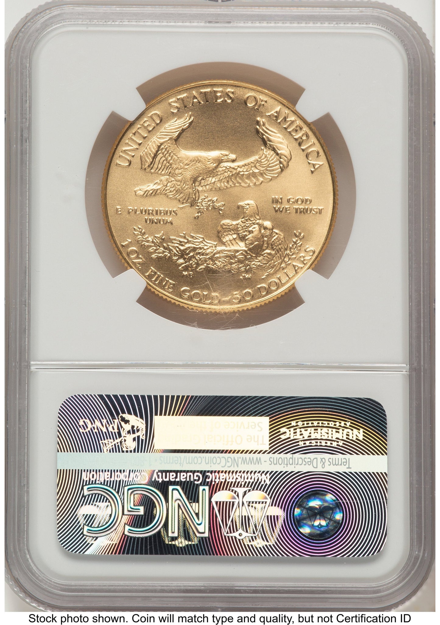 1991 Gold Eagle 1 oz Brown Label NGC MS70