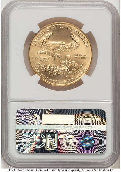 1991 Gold Eagle 1 oz Brown Label NGC MS70