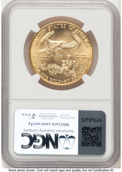 1994 Gold Eagle 1 oz Miles Standish NGC MS70